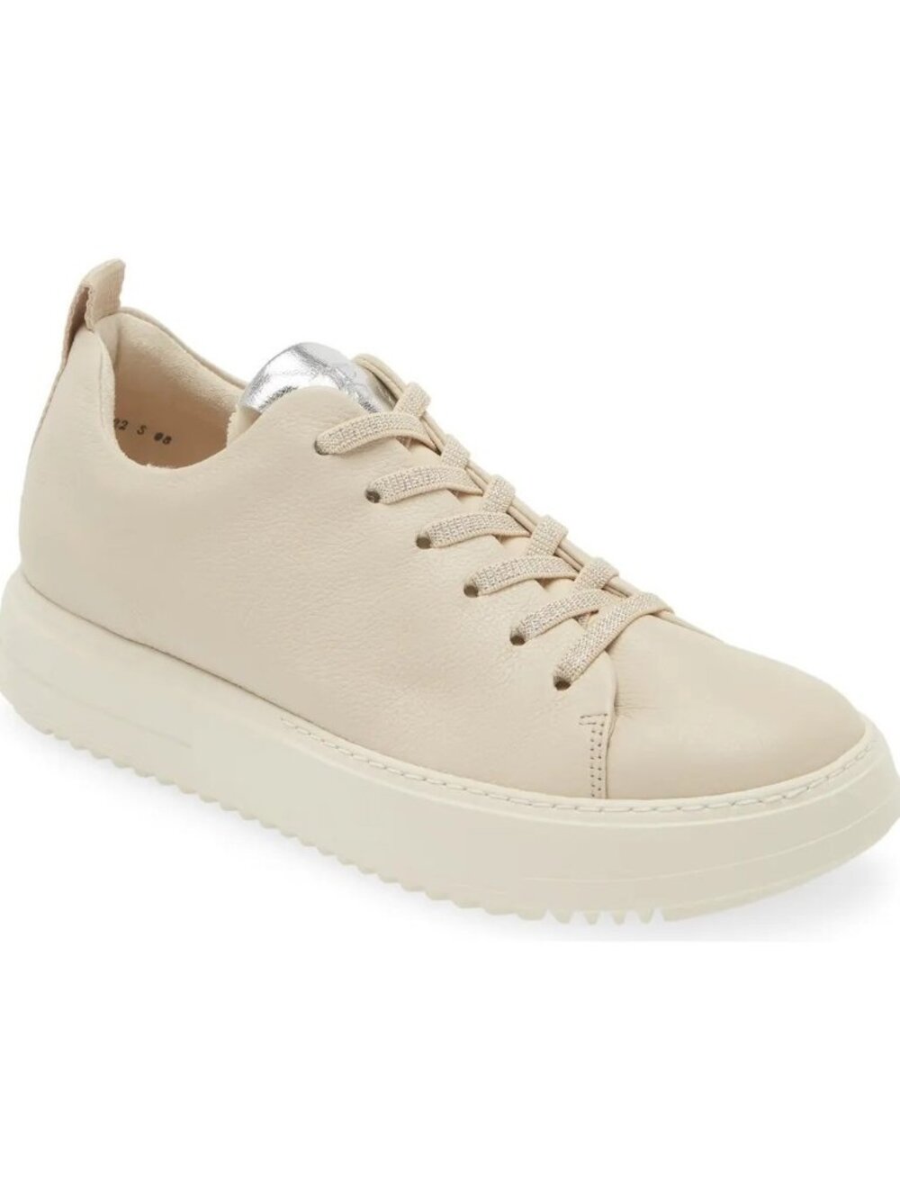 $460 Paul Green Upbeat Sneaker LEATHER PLATFORM Biscuit Alu Combo 8 US (TF17)
